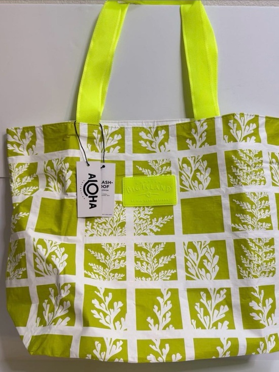 ALOHA Collection Handbags - Aloha by Lime Green Printed Tote Bag